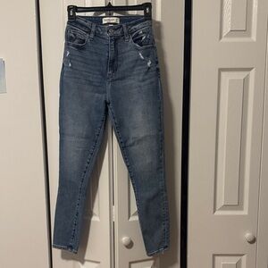 Abercrombie & Fitch High-Rise Super Skinny Ankle Jeans - Medium Blue 25